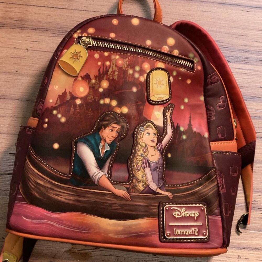 Loungefly Disney Tangled Rapunzel & Flynn Glow-in-the-Dark Mini Backpack